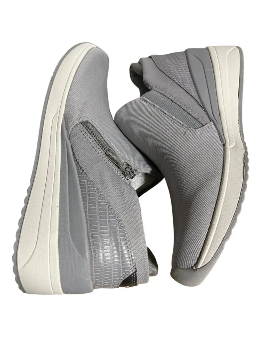 Ryka Guinevere Sneaker Booties in Paloma Gray Womens Size 8.5 Athleisure Casual